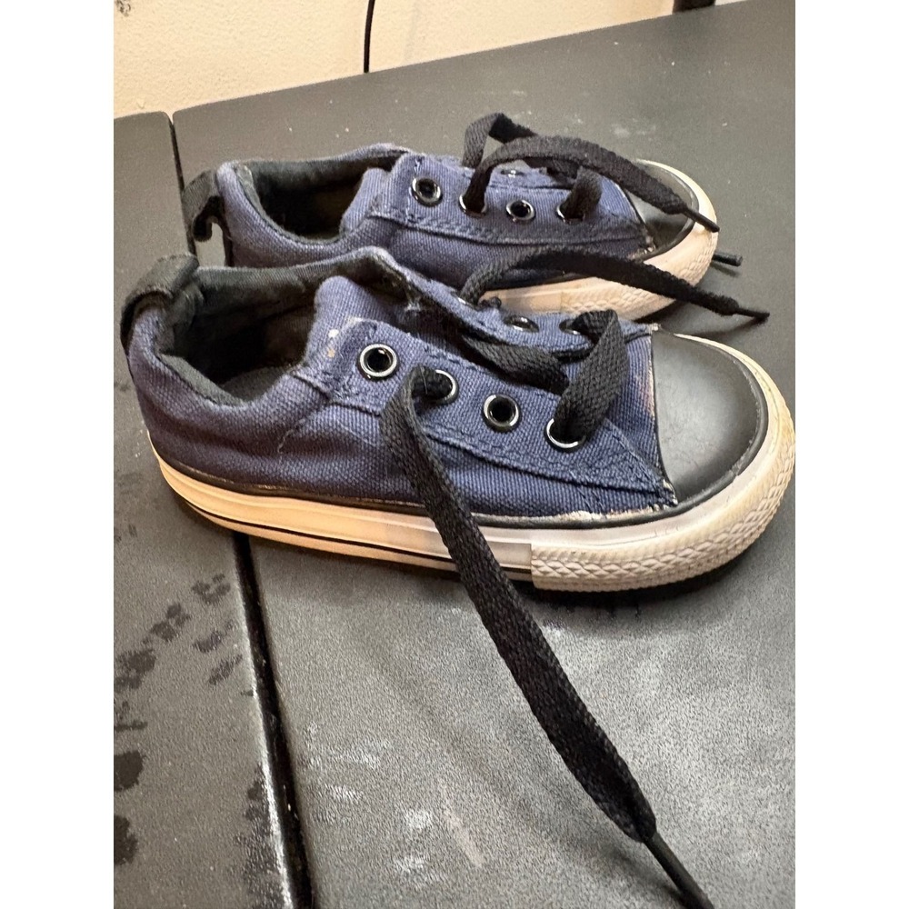 Converse Chuck Taylor All Star Infant Navy Blue Canvas Low Top Sneakers Size 5